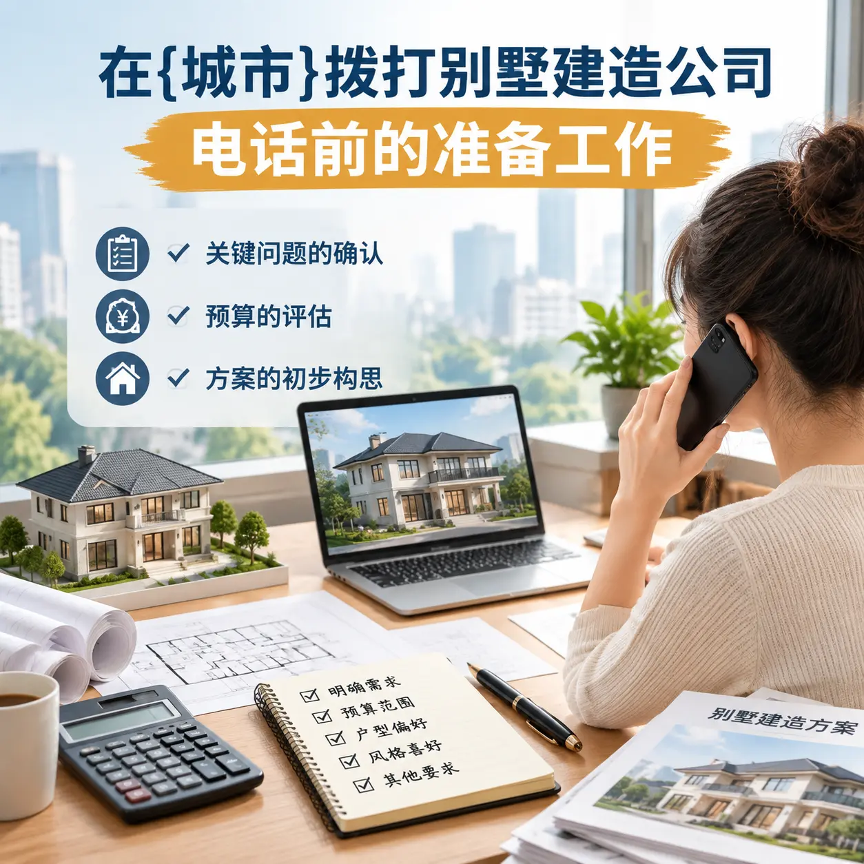 在六盘水拨打别墅建造公司电话前的准备工作