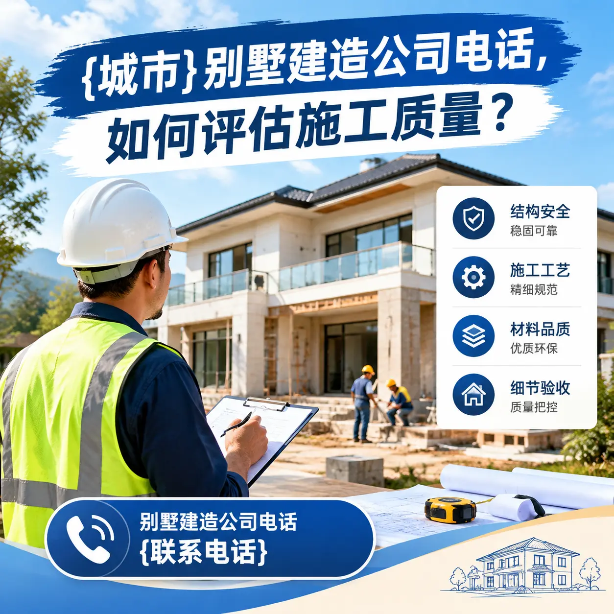 六盘水别墅建造公司电话，如何评估施工质量？